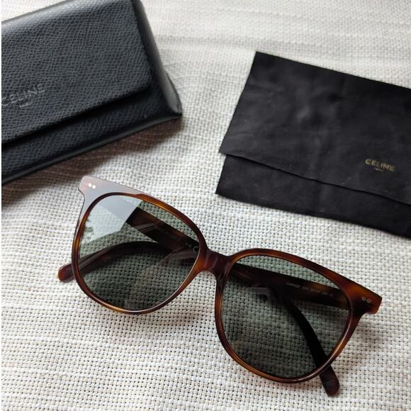 Celine CL40022F 53N 58 Brown Geometric Sunglasses